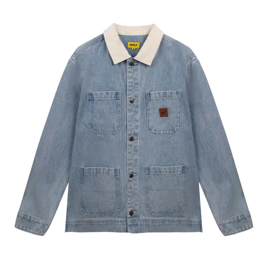 CONTRAST DENIM CHORE JACKET by GOLF WANG