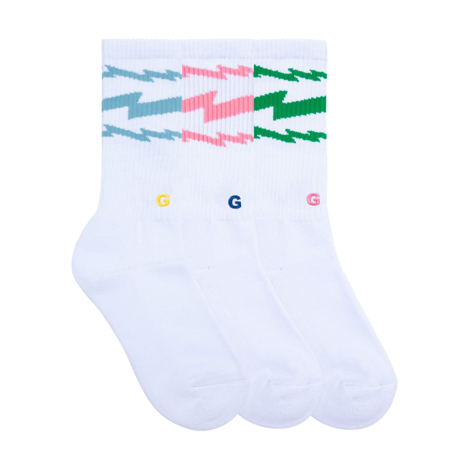 メンズウェア GOLFICKERS Golfman Socks White FW23---3PK-LOGO-SOCK---GGR---1
