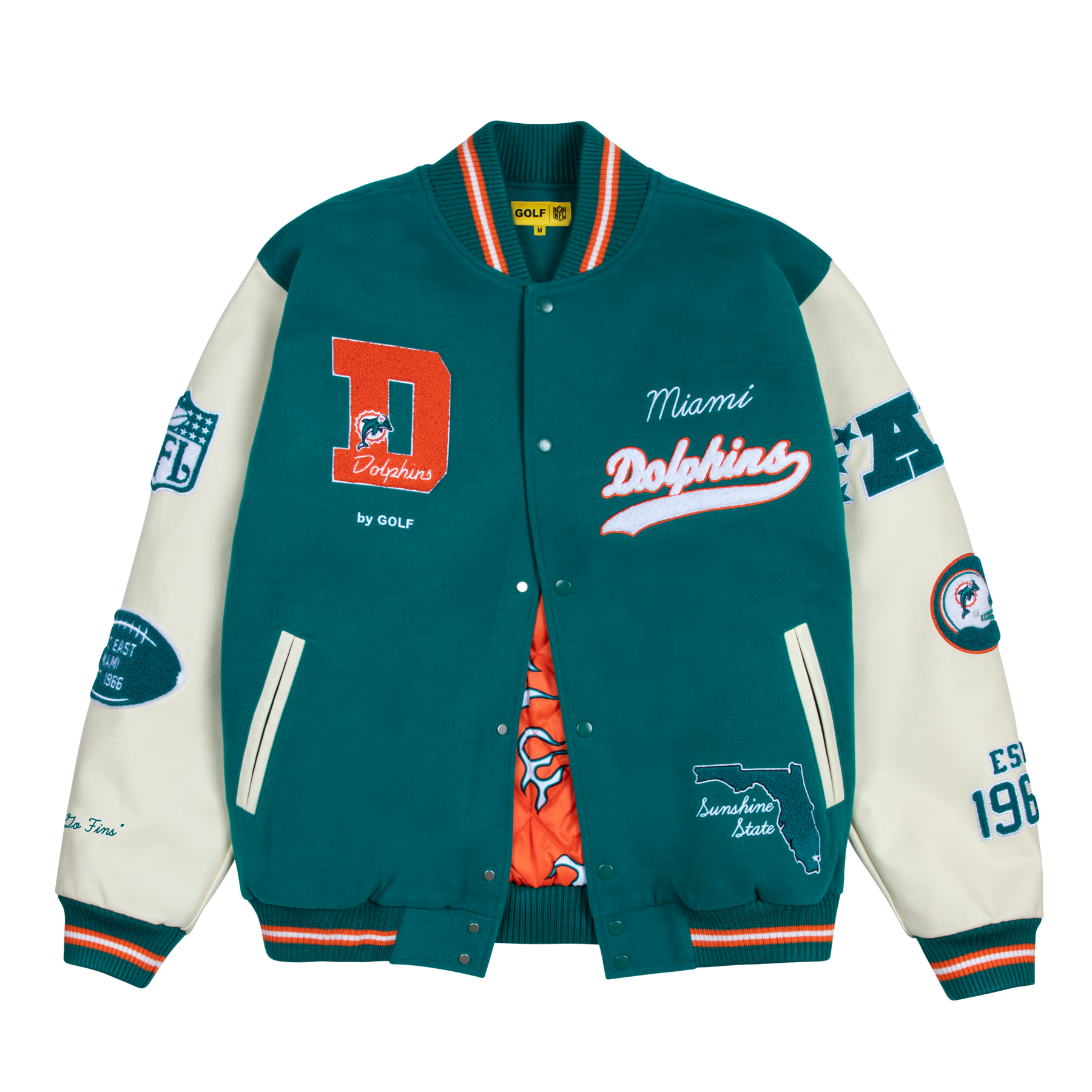 DOLPHINS LETTERMAN JACKET by GOLF WANG