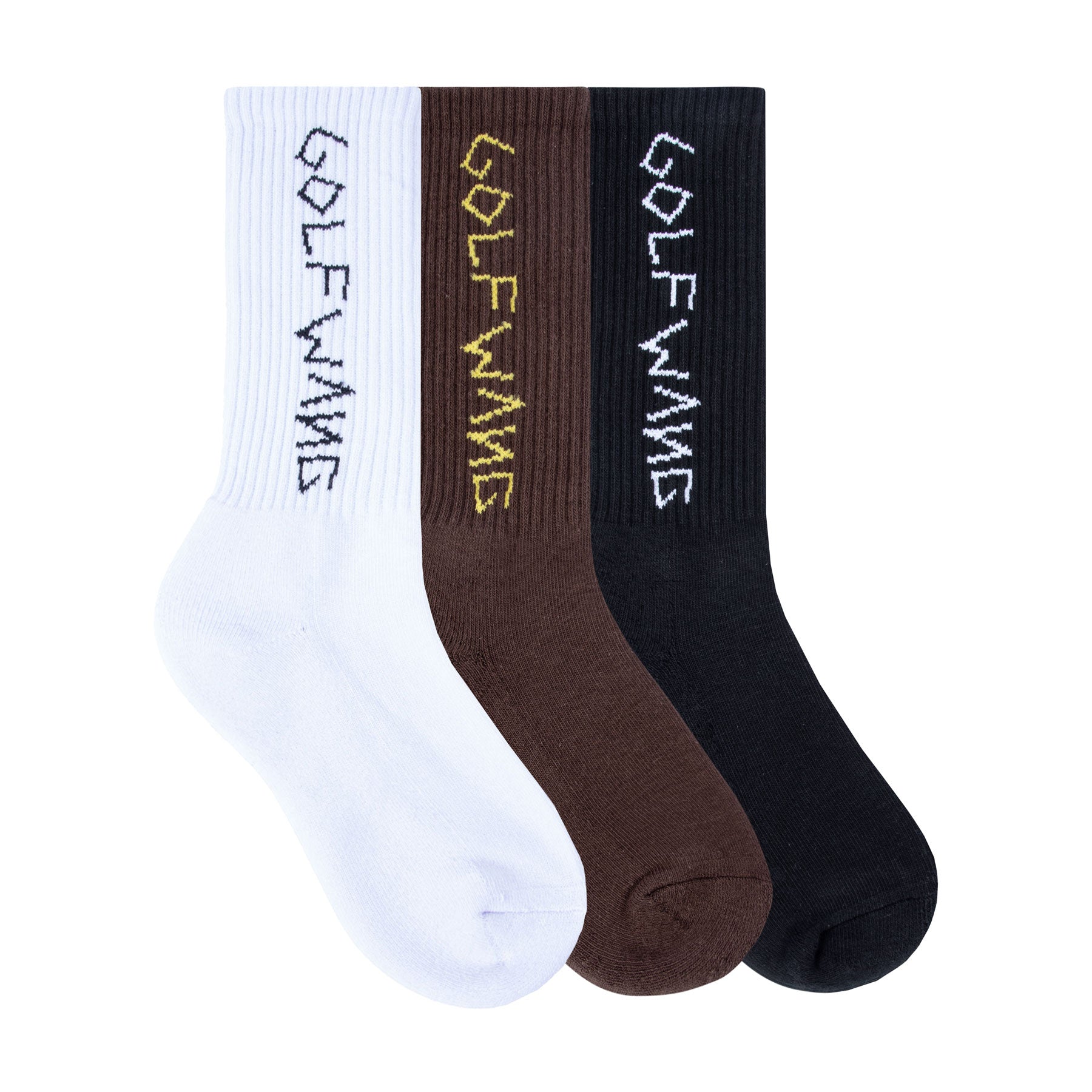 Calcetines Golf Wang Logo 3d Tone 3pk Blancos Men Calcetines