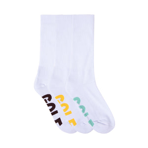 ARCHES SOCKS 3PK by GOLF WANG | White/BYM