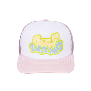 HARMONY LOGO TRUCKER HAT by GOLF WANG | Pink