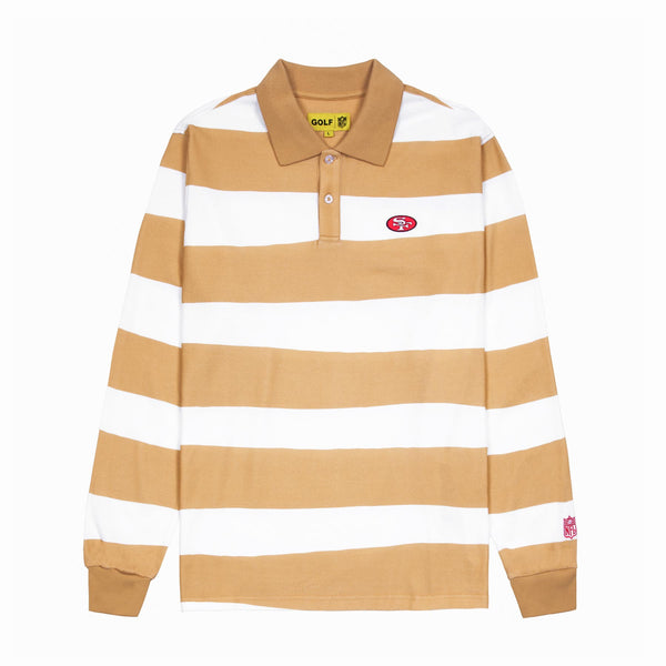 GOLF WANG STRIPE KNIT POLO Mサイズ SS25TS1002WHITE-PINK_grande.