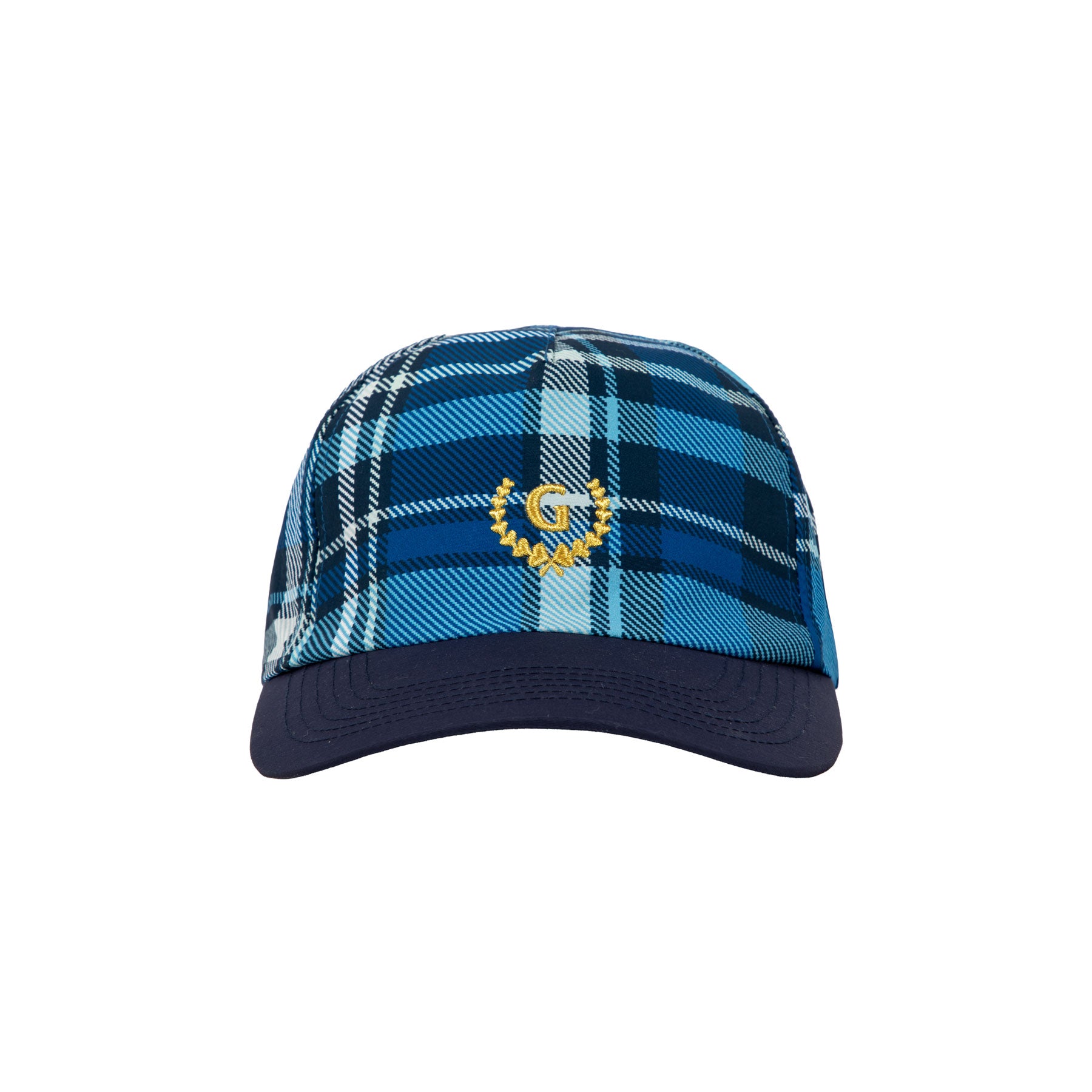PLAID ELASTIC HAT by GOLF WANG