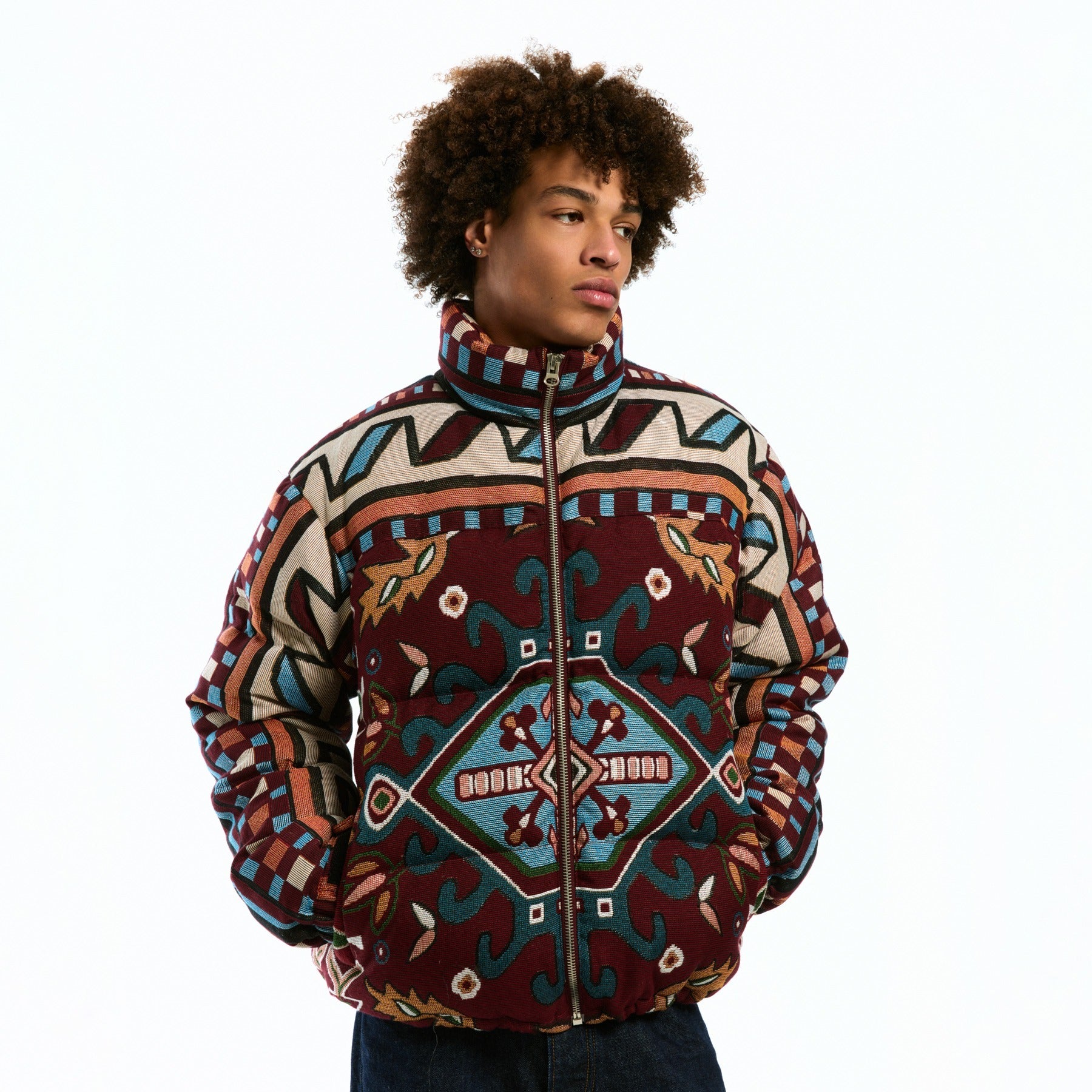 GOLF WANG ダウン Buy GOLF WANG Space Boutique Down Quilted Jacket 'Red/Blue